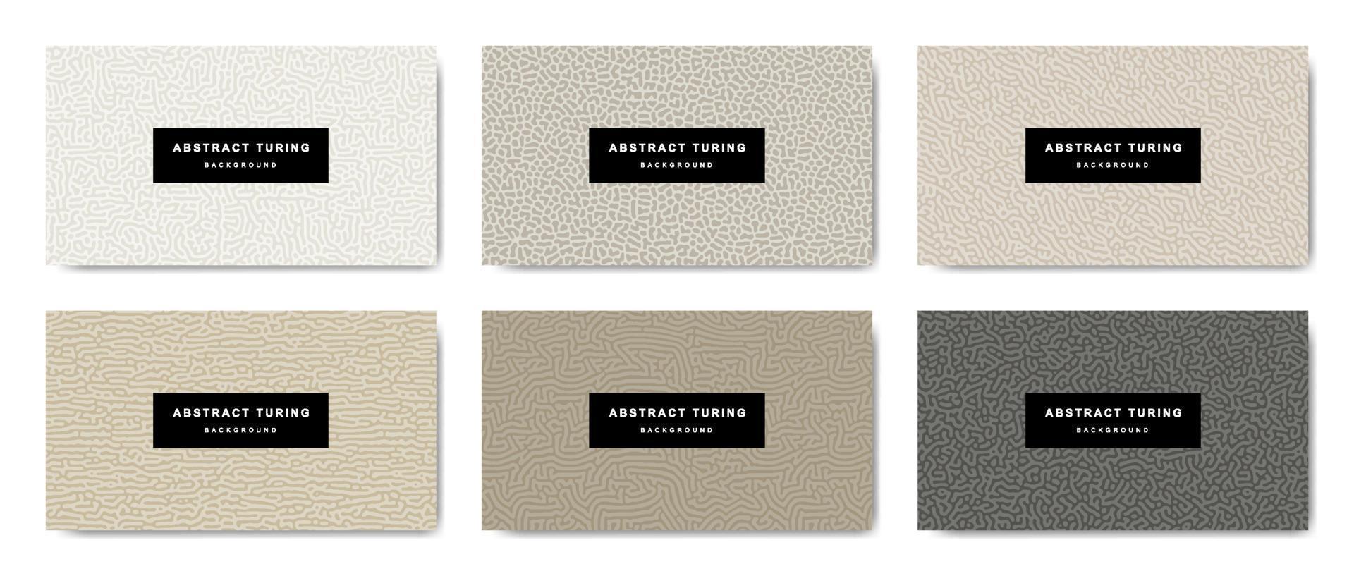 Collection of turing abstract seamless background vector