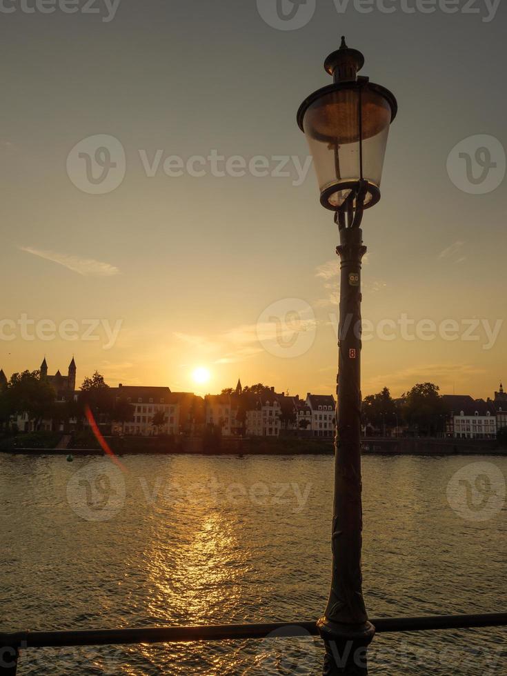 The city of Maastricht at the river Maas in the netherlands photo