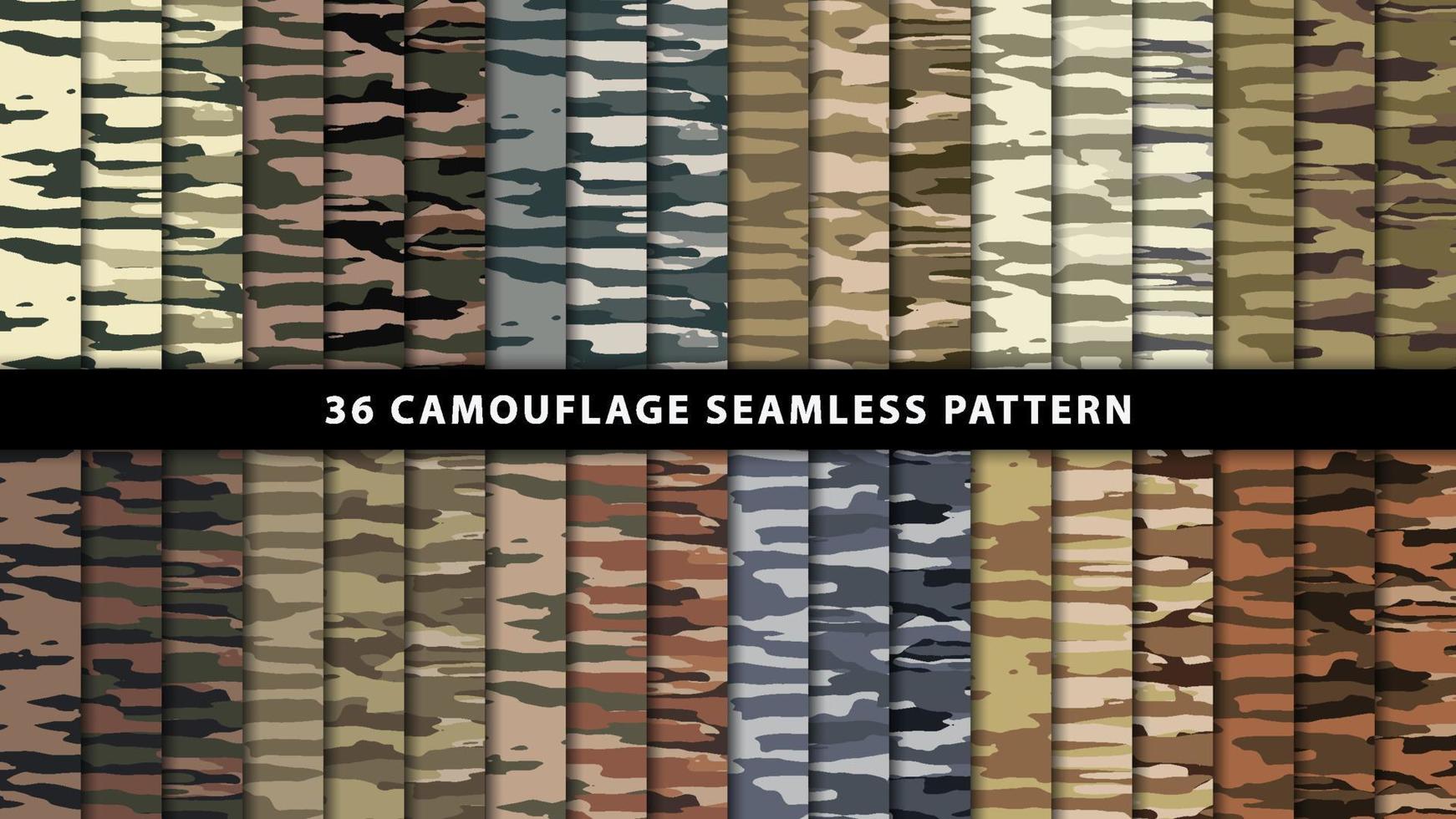 Collection military and army camouflage seamless pattern vector