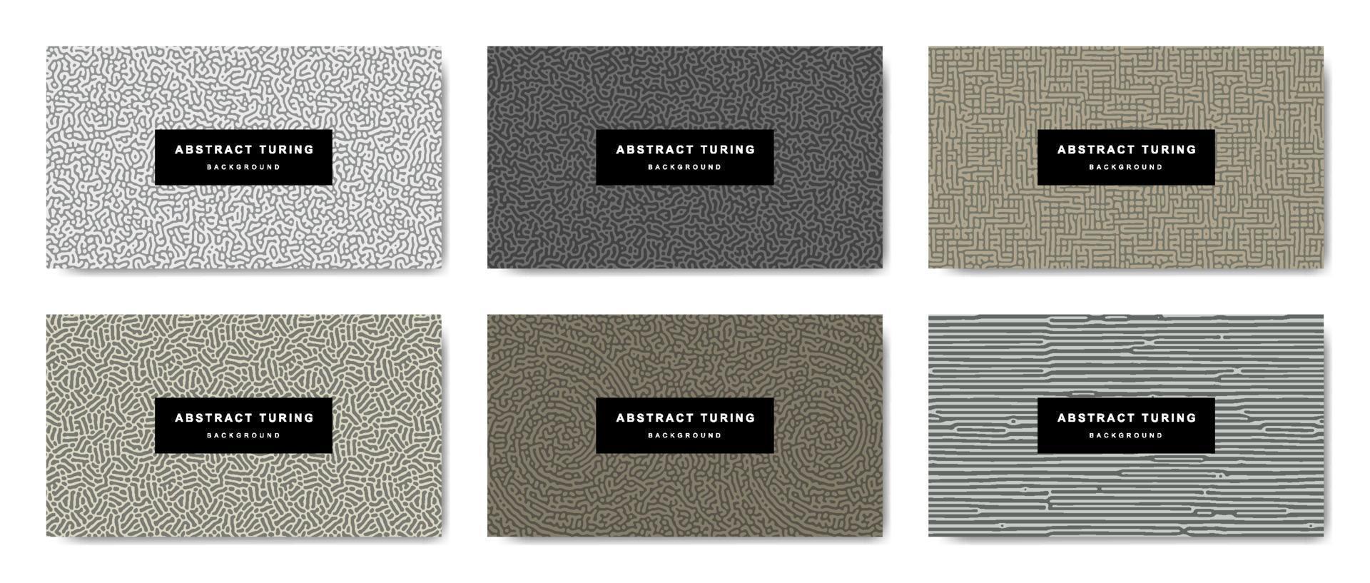 Collection of turing abstract seamless background vector