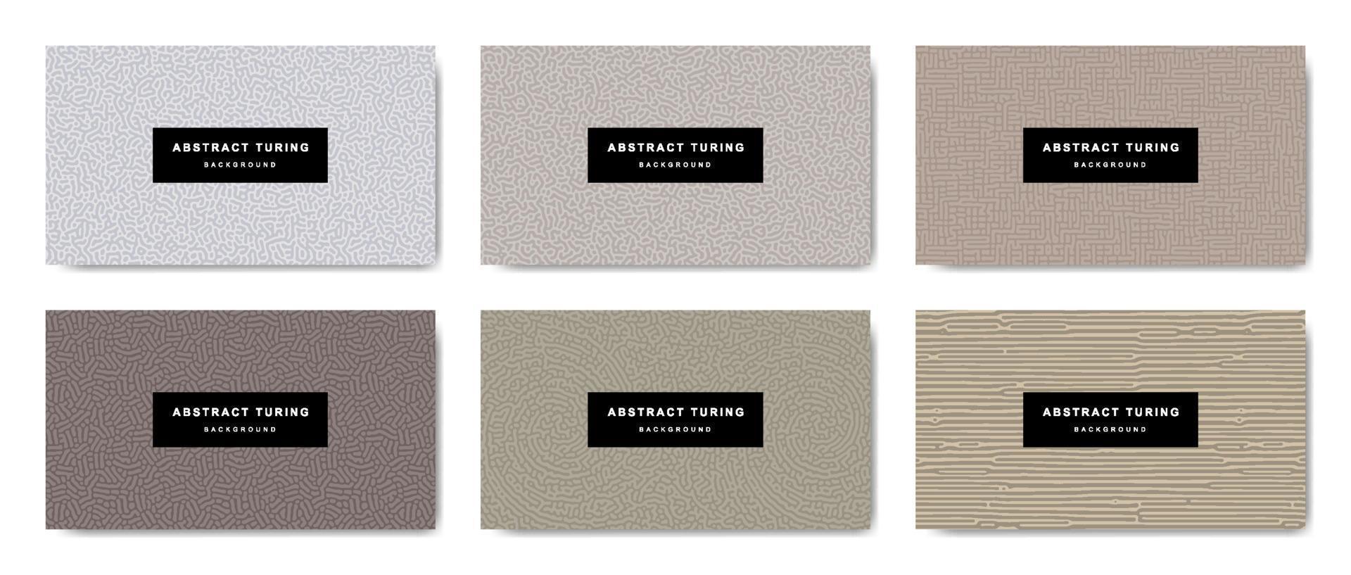 Collection of turing abstract seamless background vector
