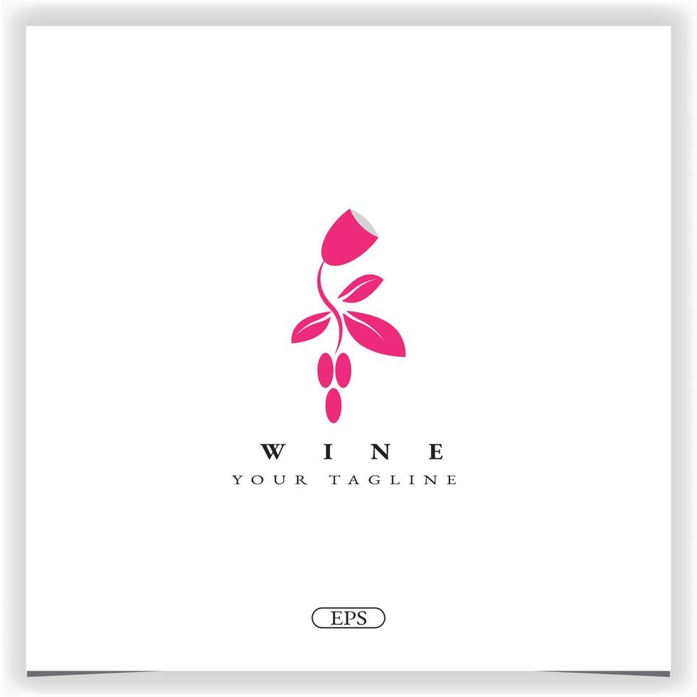 wine logo premium elegant template vector eps 10