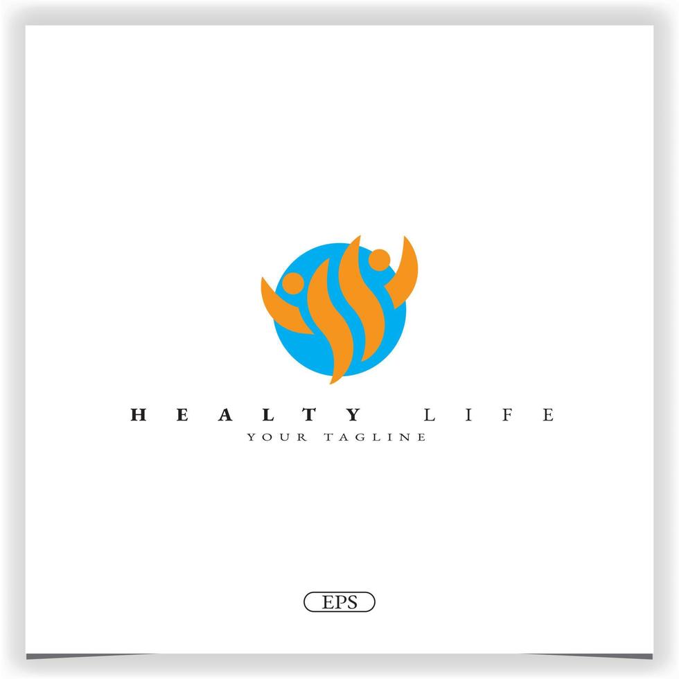 healthy life logo premium elegant template vector eps 10