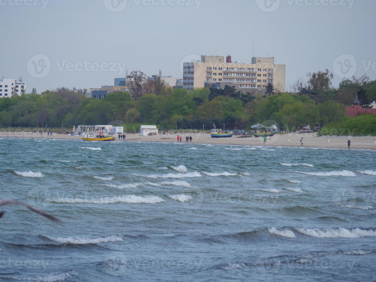 the beach of Sopot in Poland photo