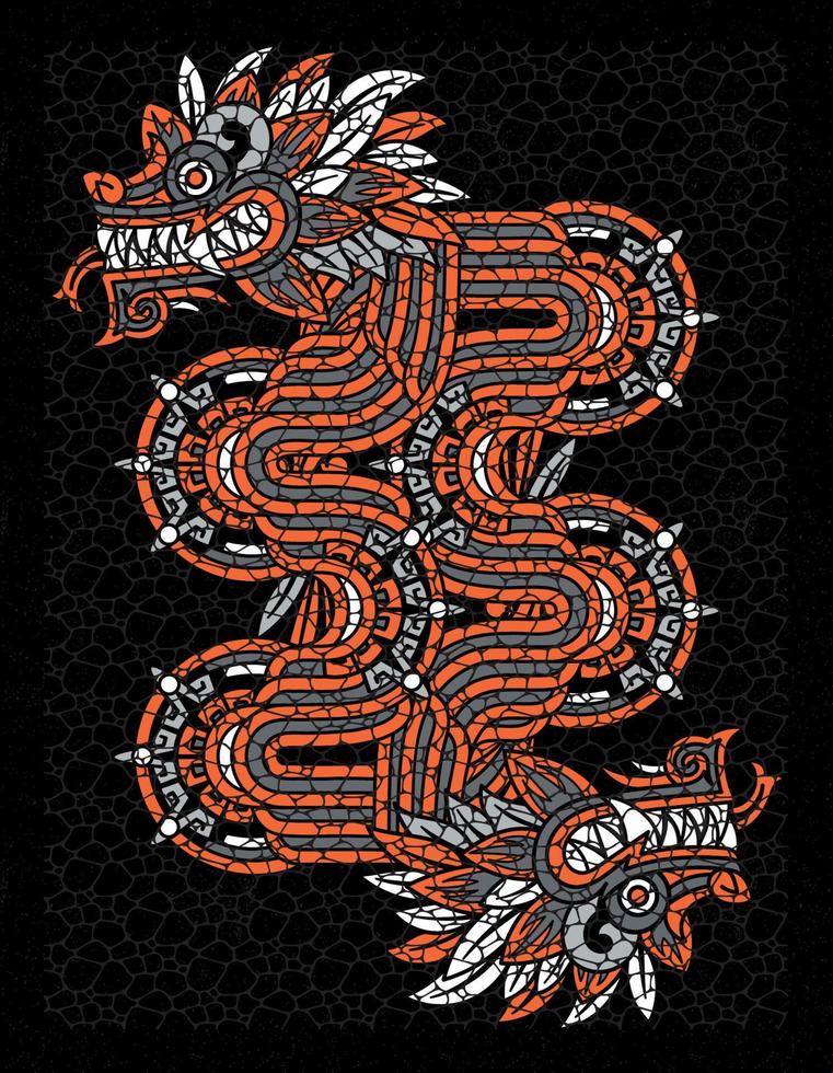 quetzalcóatl dios rojo vector