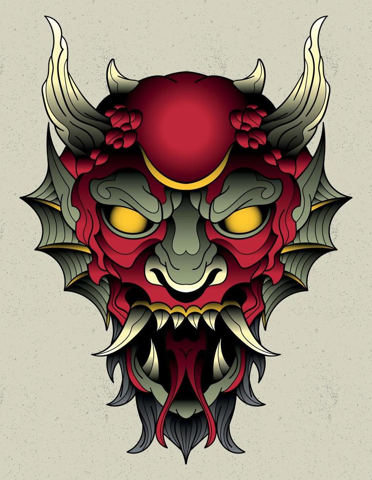 demon art tattoo neo traditional vector