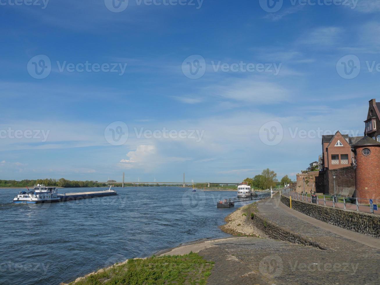 the city of Rees at the rhine river photo