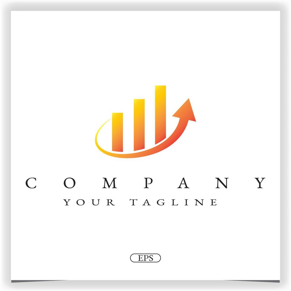chart arrow business logo premium elegant template vector eps 10
