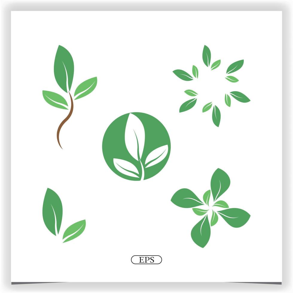 tree leaf logo premium elegant template vector eps 10
