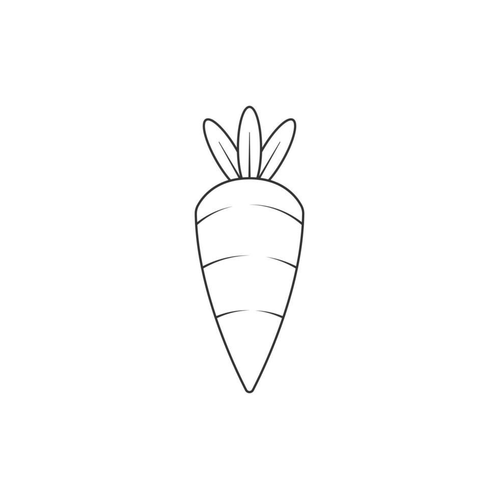 Carrot outline icon vector