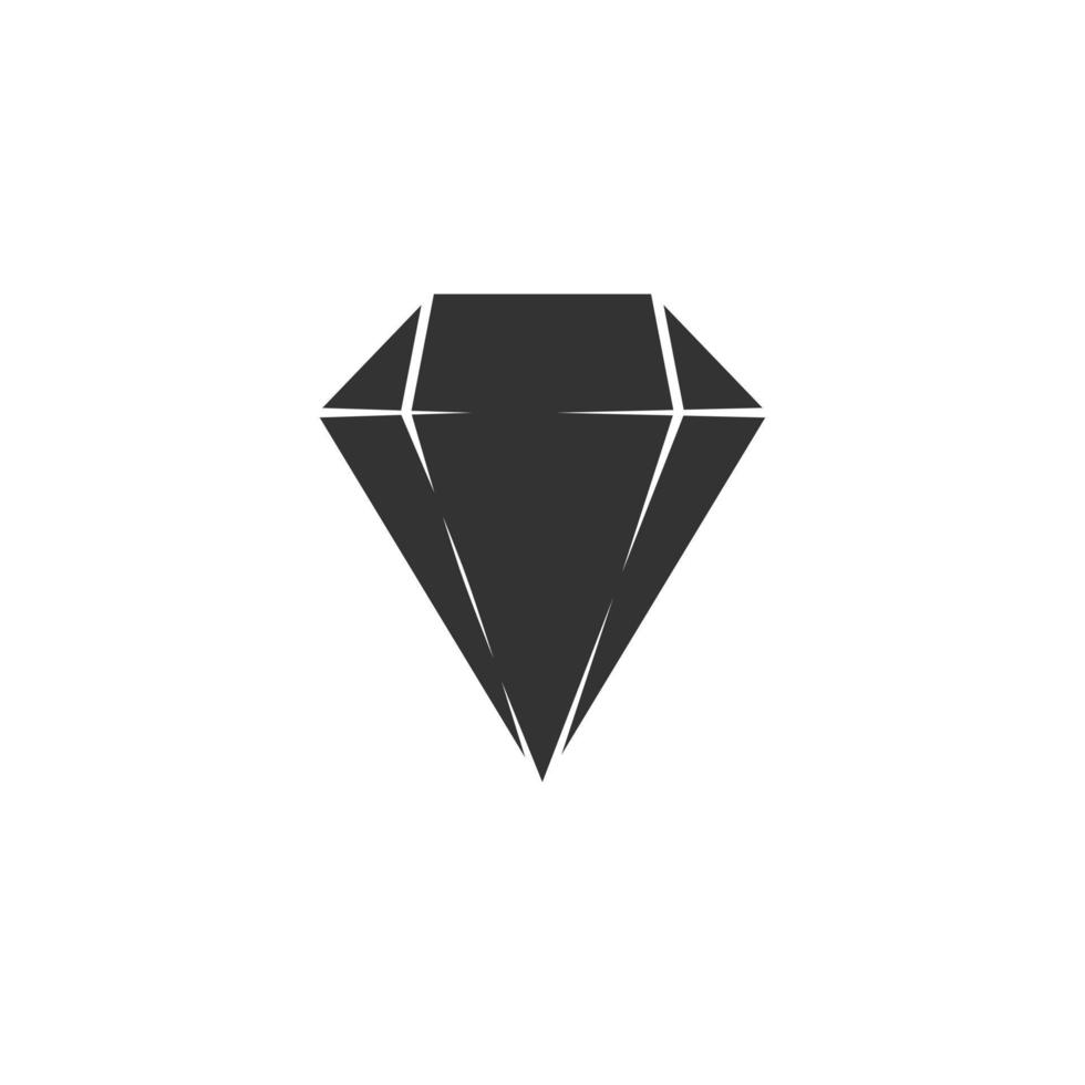 Diamond silhouette icon vector