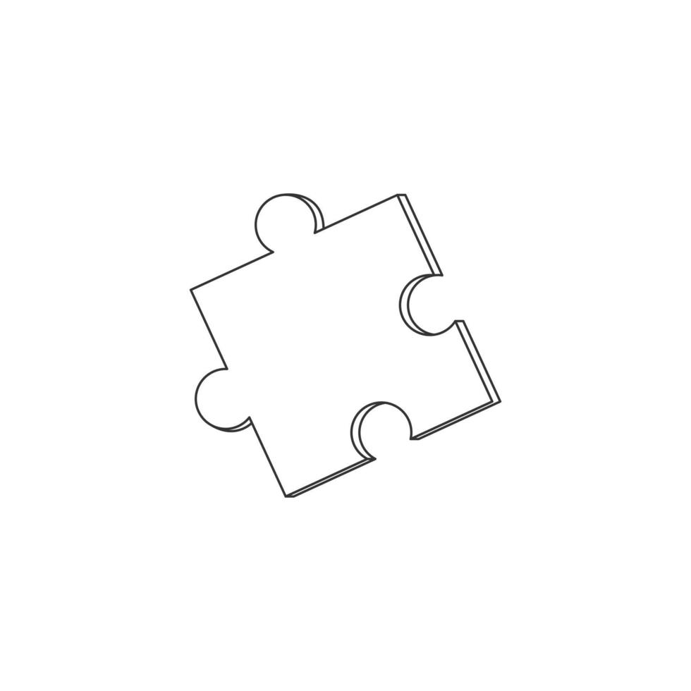 Puzzle flat icon vector illustration