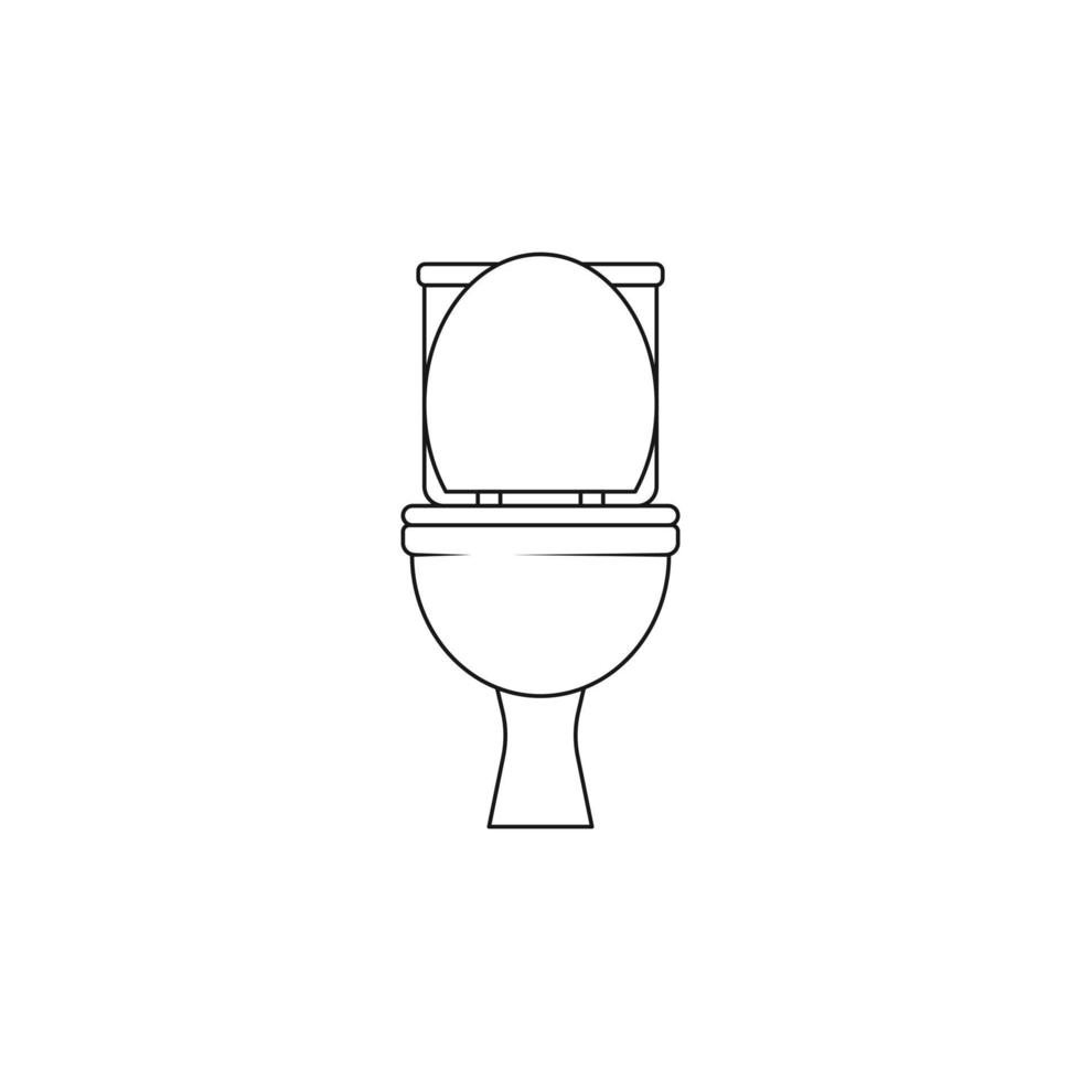 Toilet cleaning linear icon vector