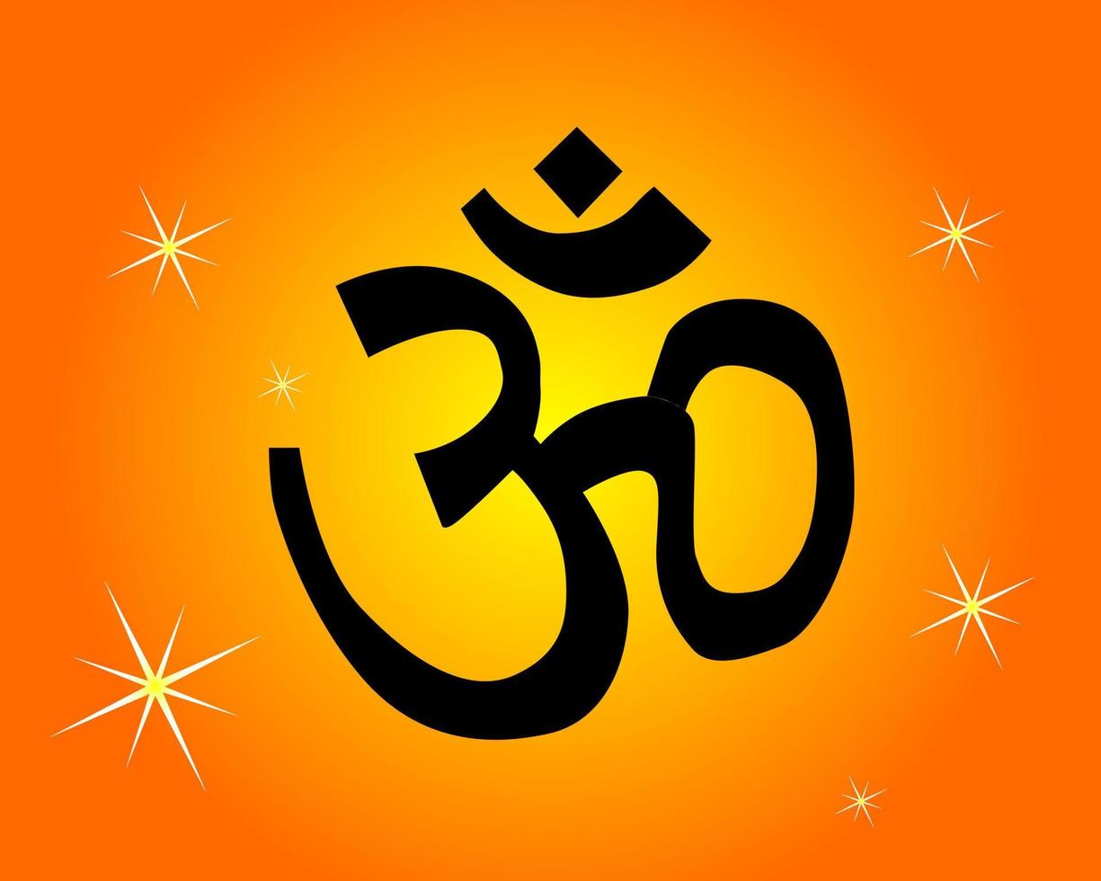 Yoga sign on an orange background vector