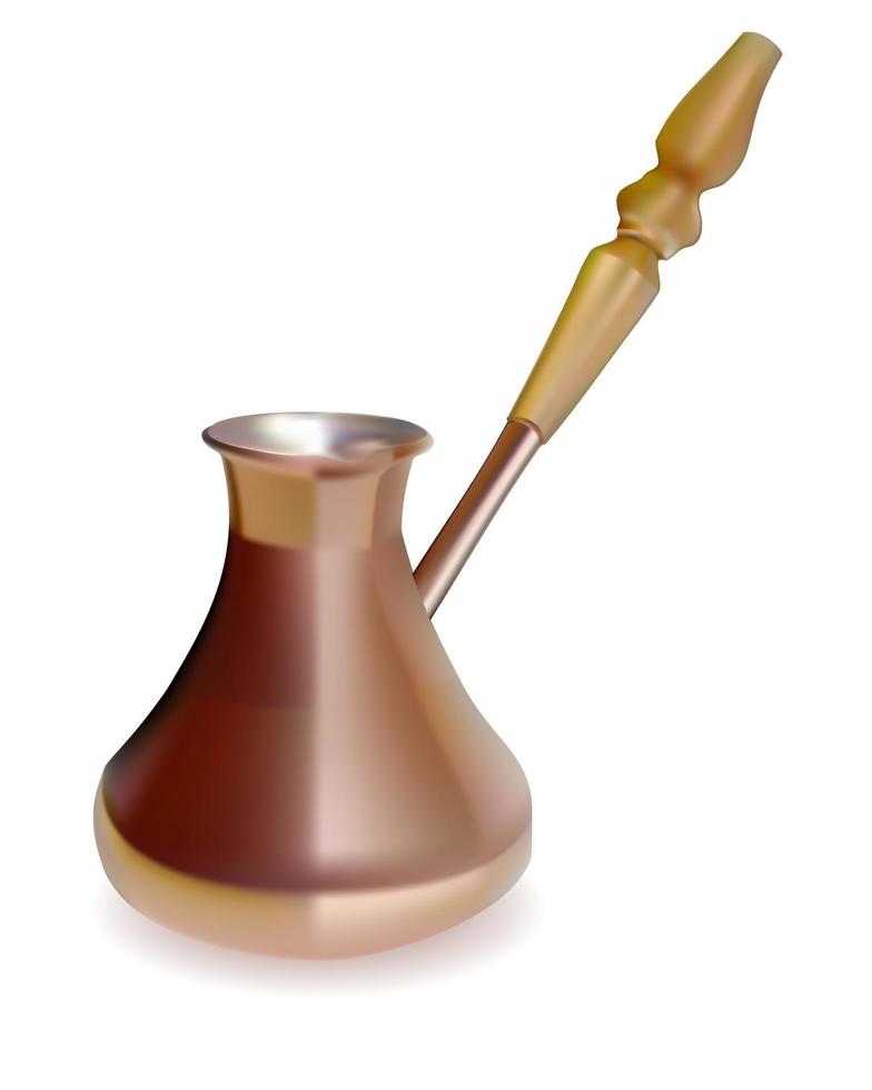 Copper Turk with a cup of coffee vector