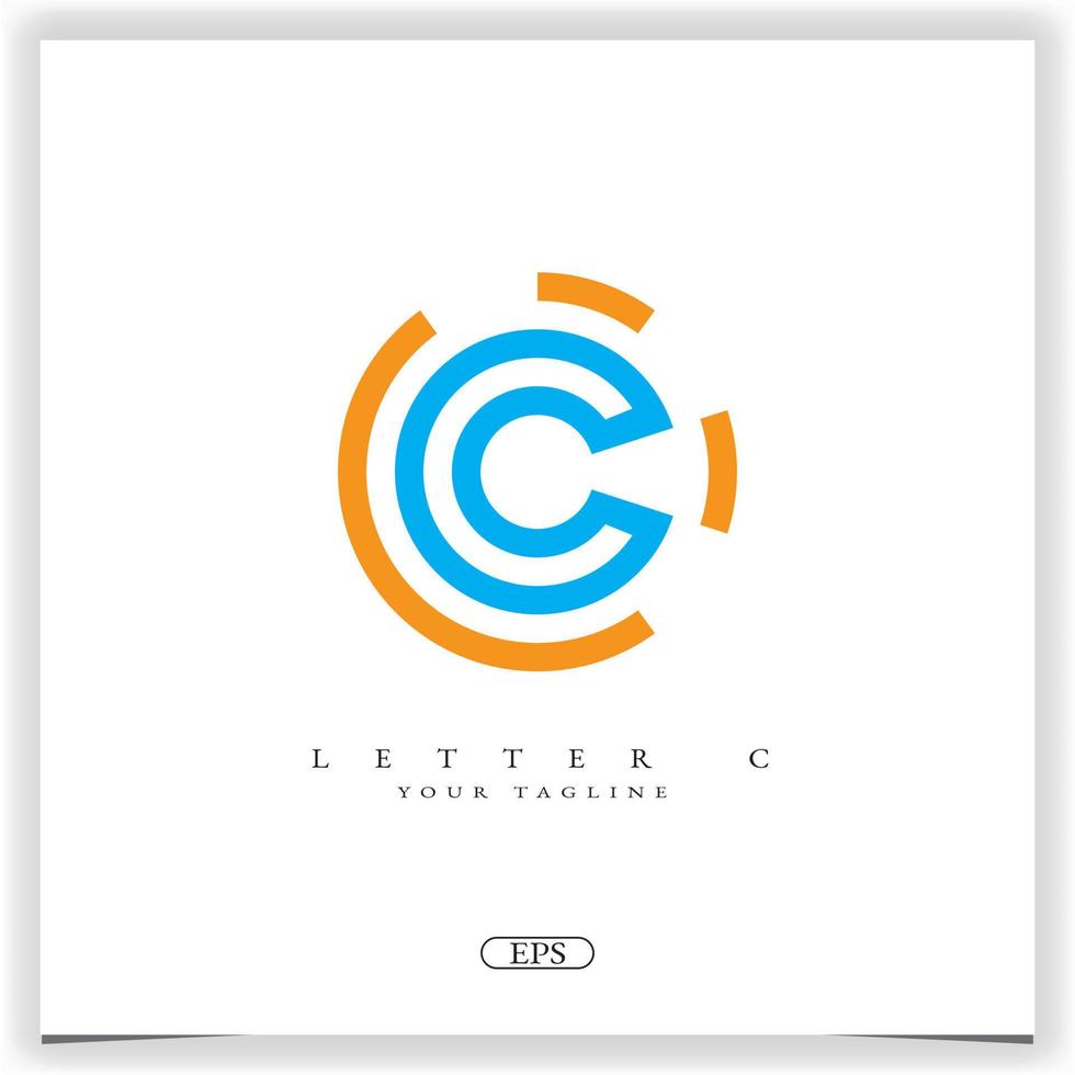 letter c logo premium elegant template vector eps 10