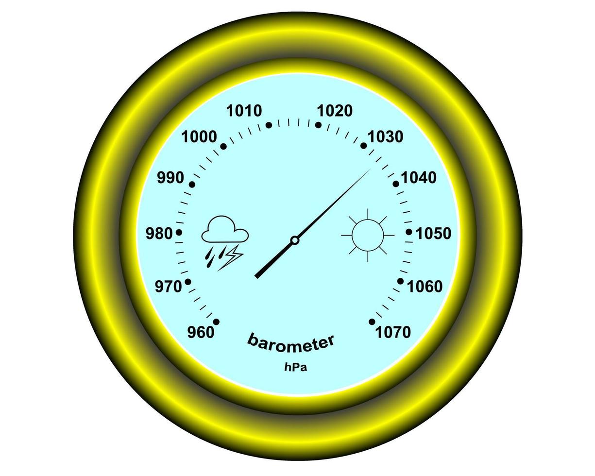 round barometer isolated on white background vector