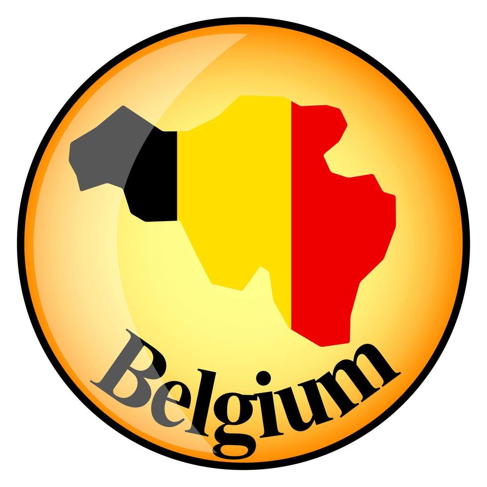 orange button with the image maps of Belgium vector