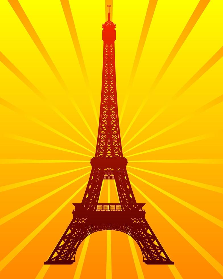 silueta de la torre eiffel vector