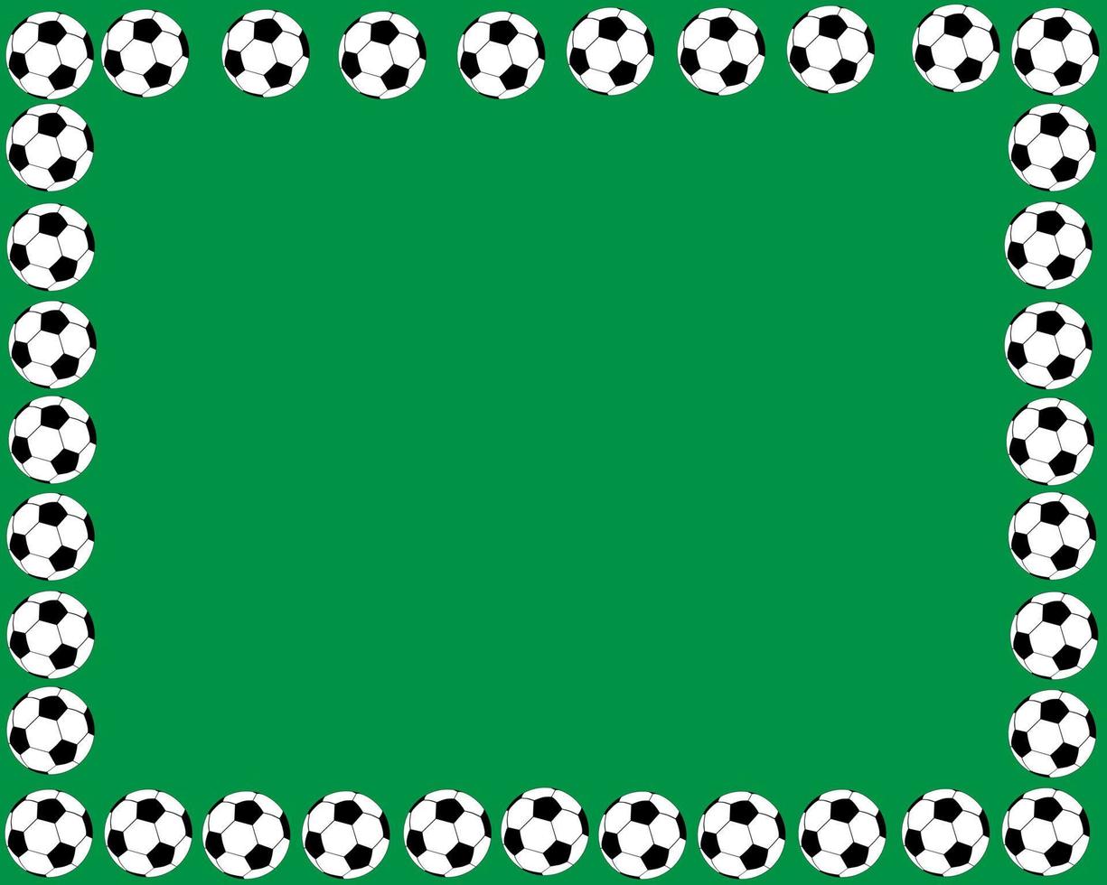 Frame in the form of footballs vector