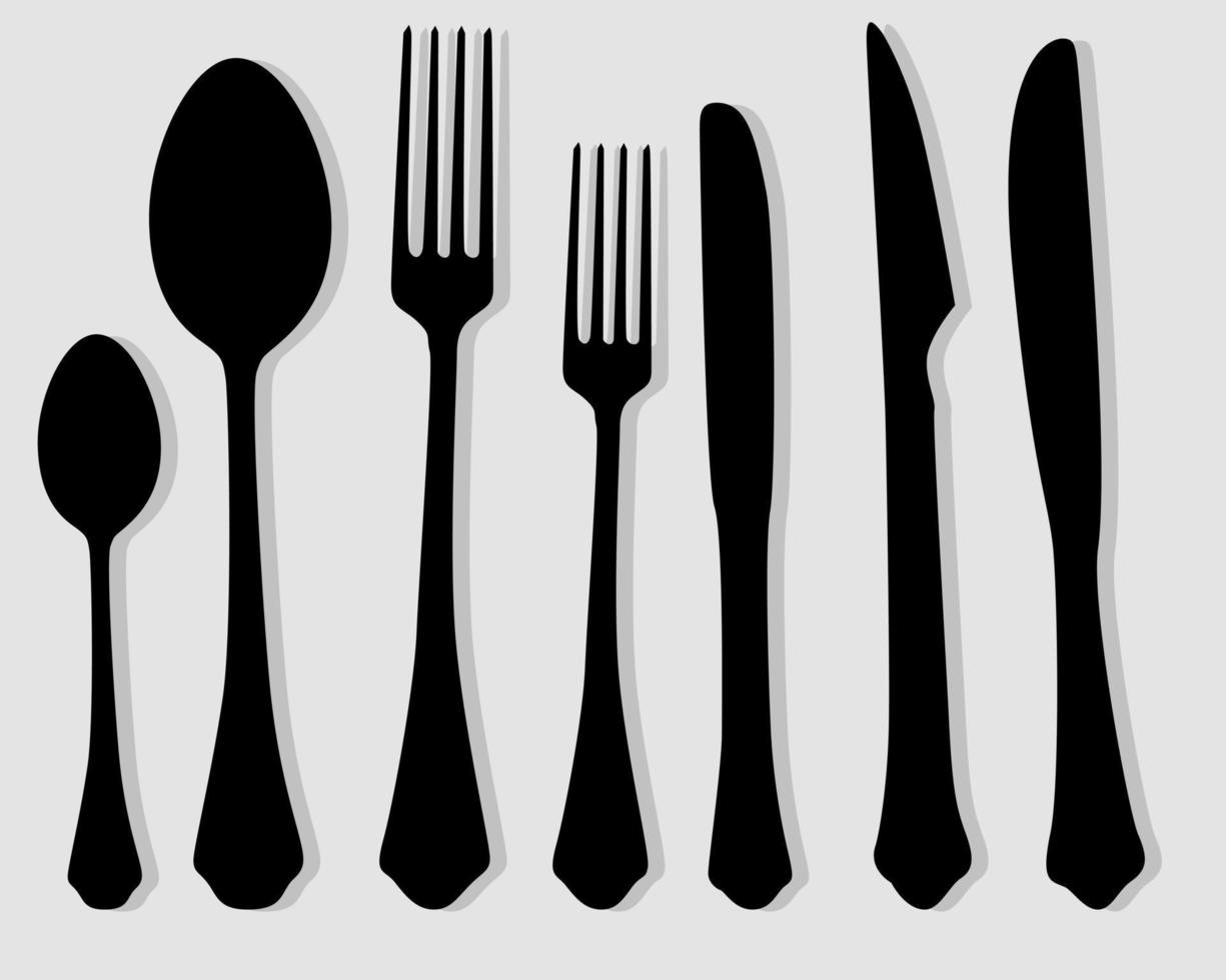 ablespoons of forks and knives vector