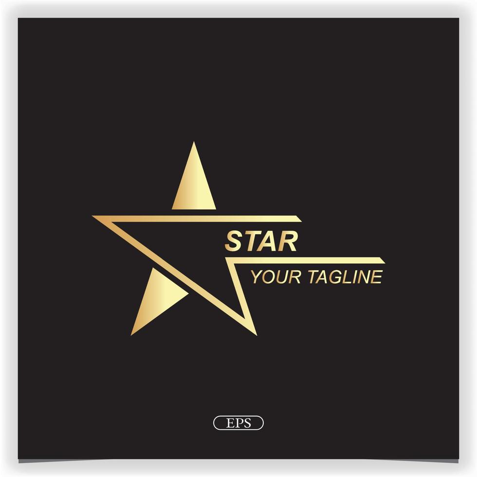 Luxury abstract gold star logo template Premium Vector logo premium elegant template vector eps 10