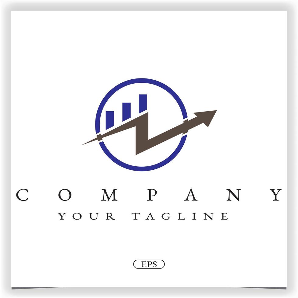 circle chart arrow business logo premium elegant template vector eps 10