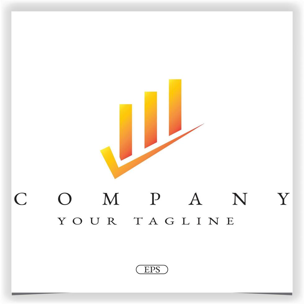 chart business logo premium elegant template vector eps 10