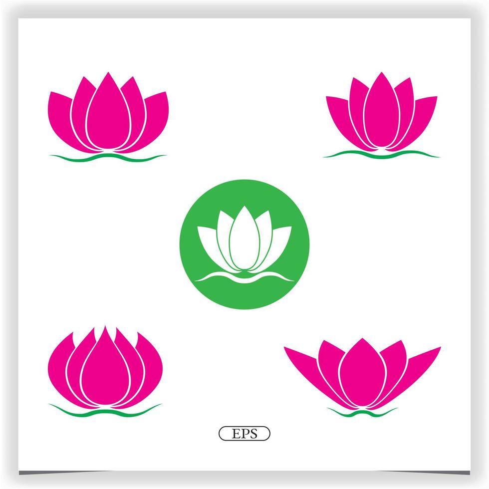 Lotus flower logo premium elegant template vector eps 10