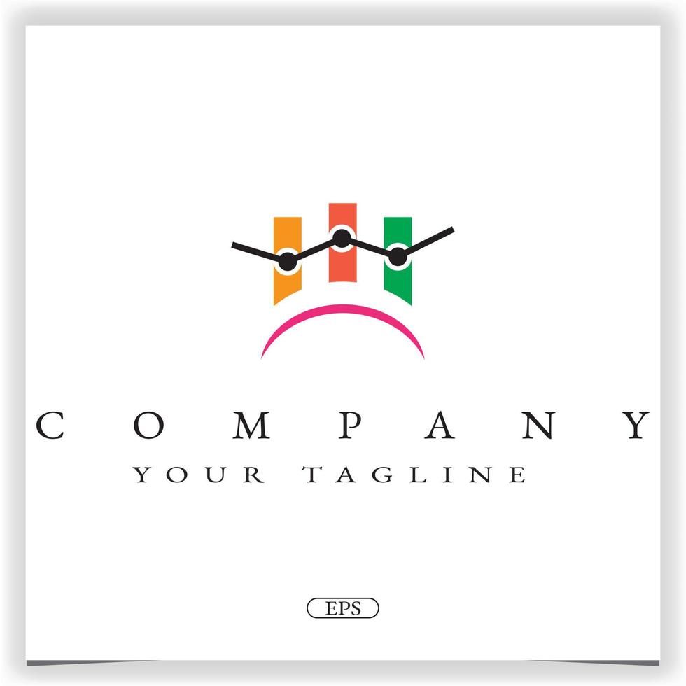 chart business logo premium elegant template vector eps 10