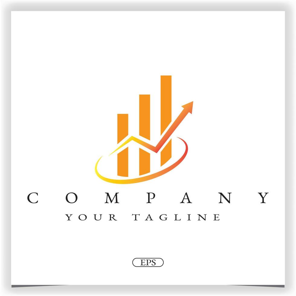 chart arrow business logo premium elegant template vector eps 10