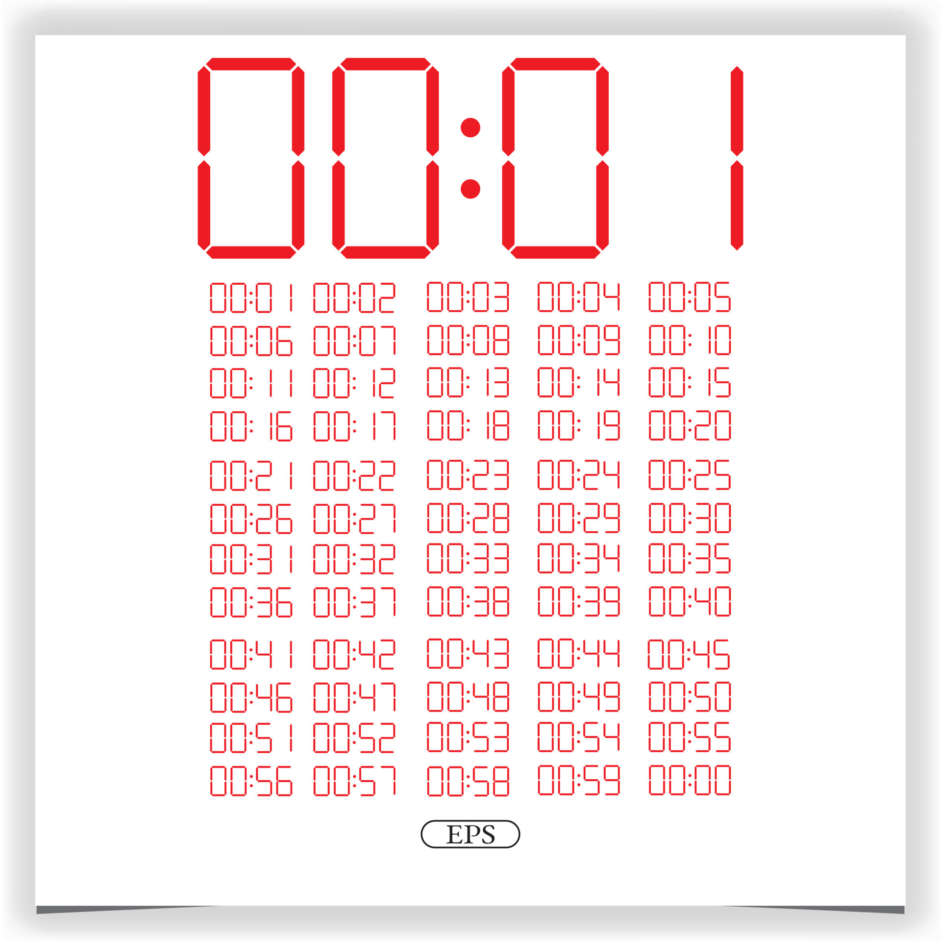 Premium Vector  Countdown timer digital clock