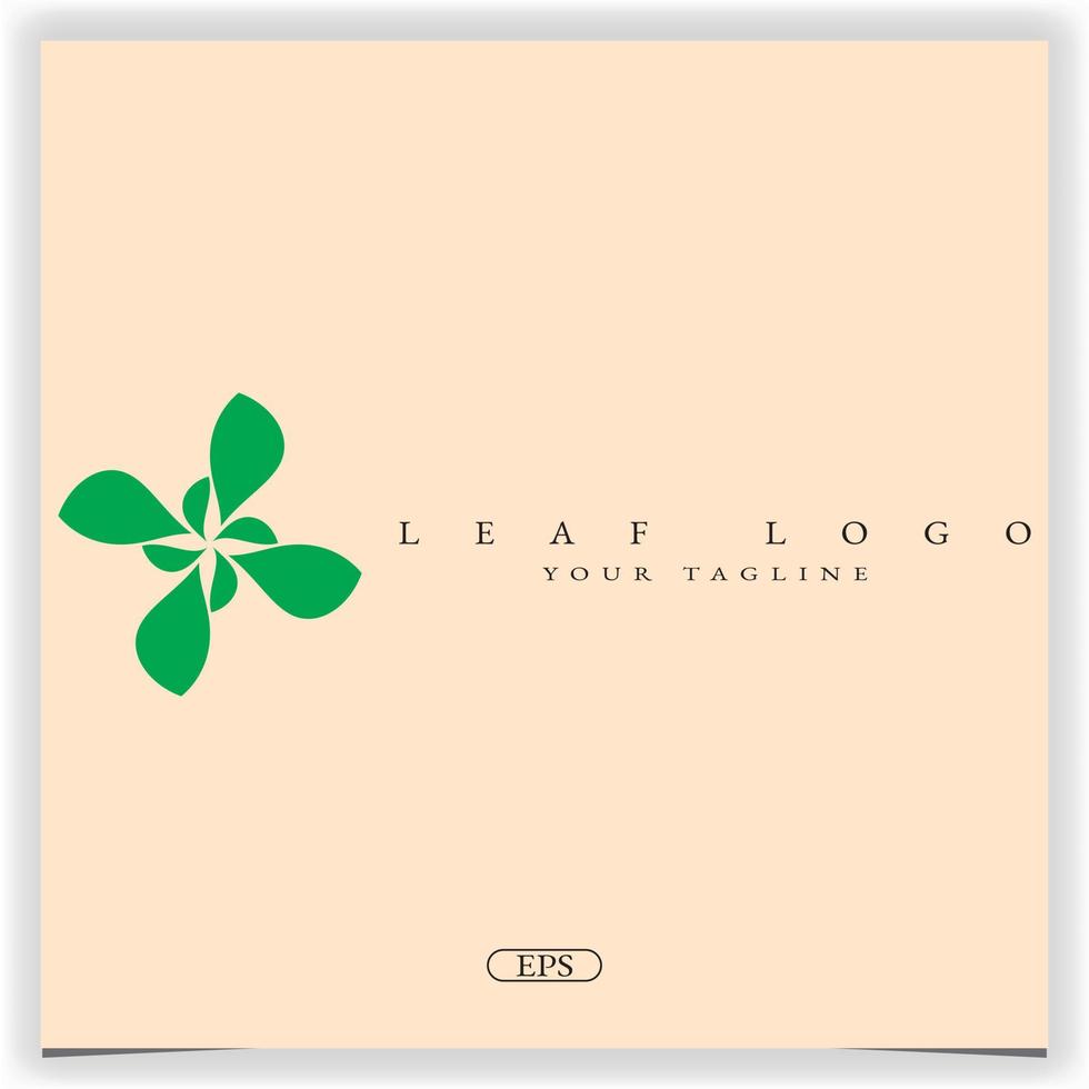 Green tree leaf logo premium elegant template vector eps 10
