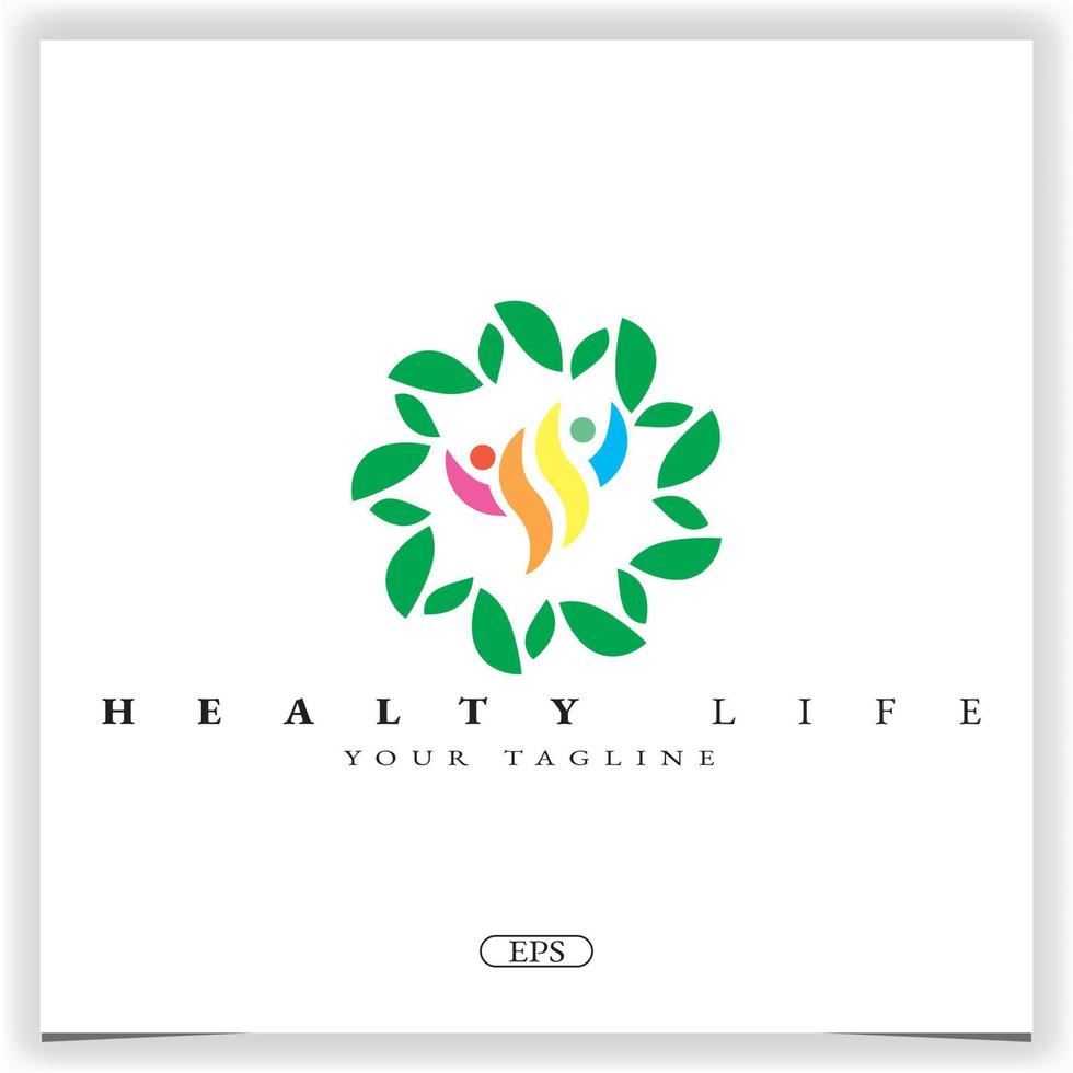 Nature healthy life logo premium elegant template vector eps 10