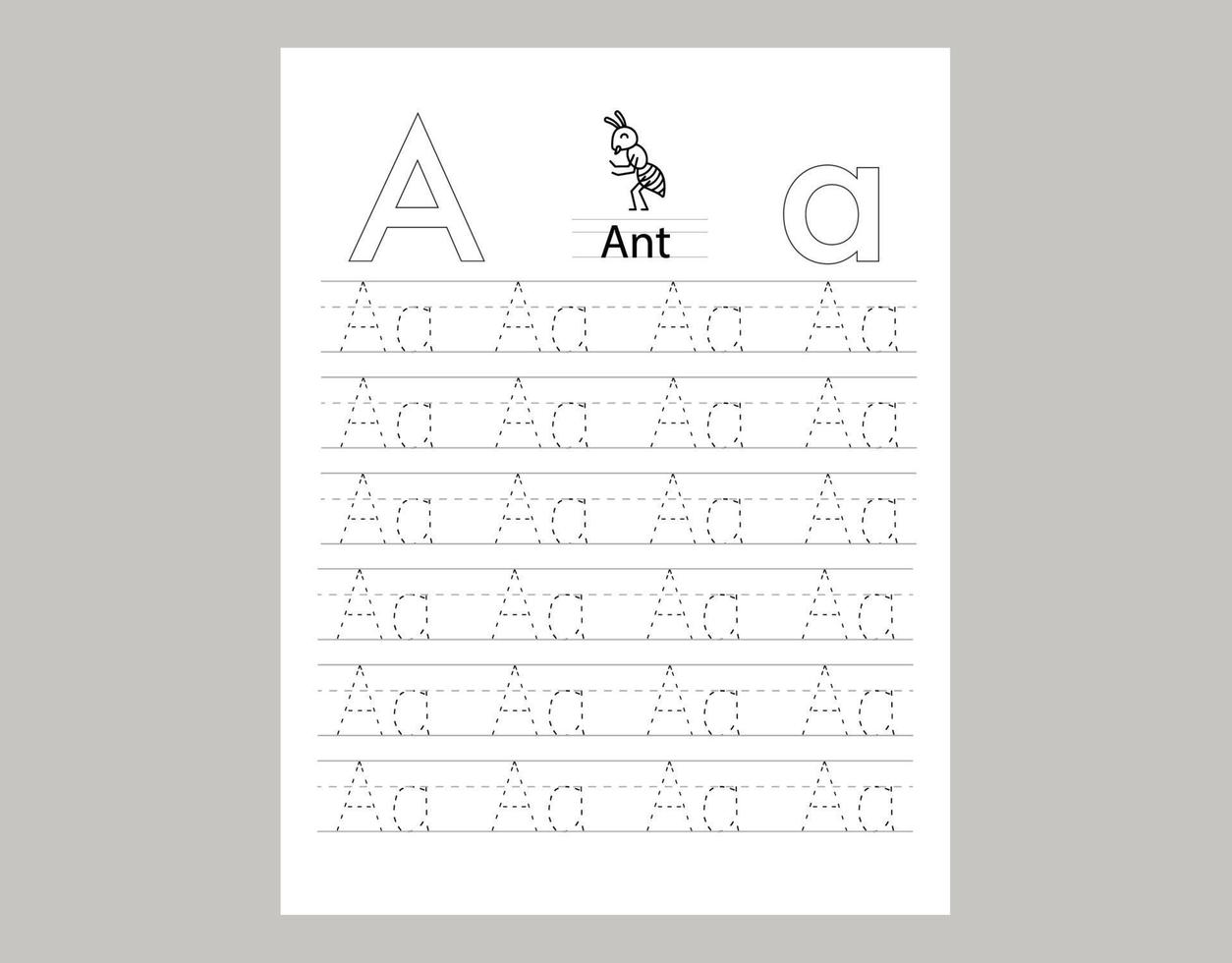 Letter tracing book for kids 7723981 Vector Art at Vecteezy