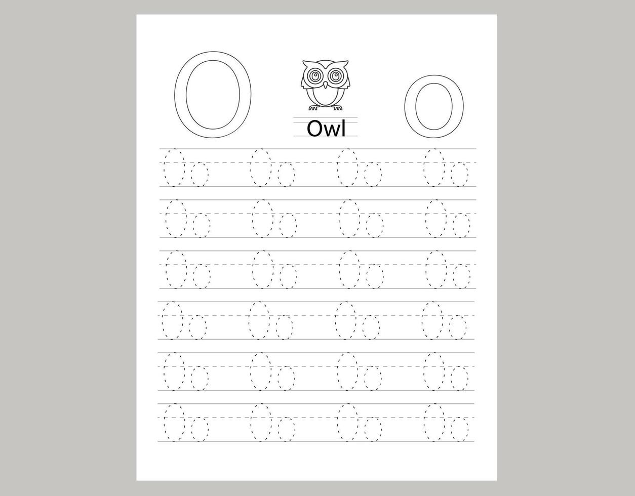 Letter tracing book for kids vector