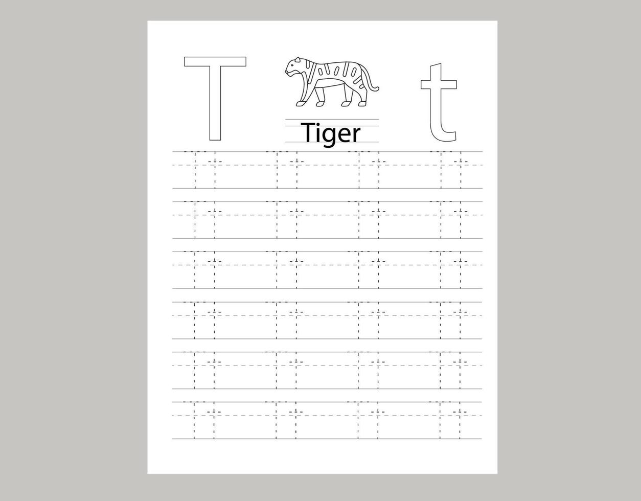 Letter tracing book for kids vector