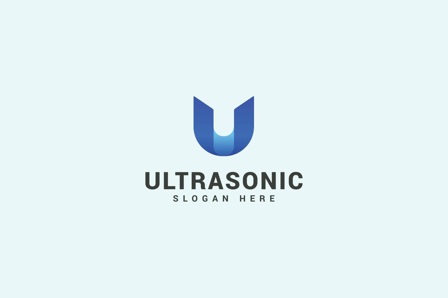 Letter U technological logo vector