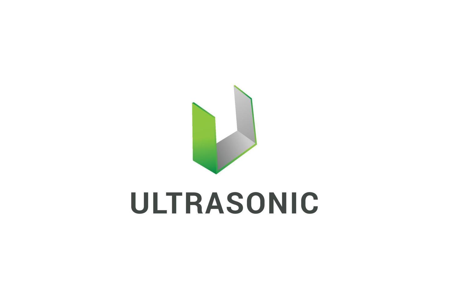 Letter U creative 3d technological modern logo vector