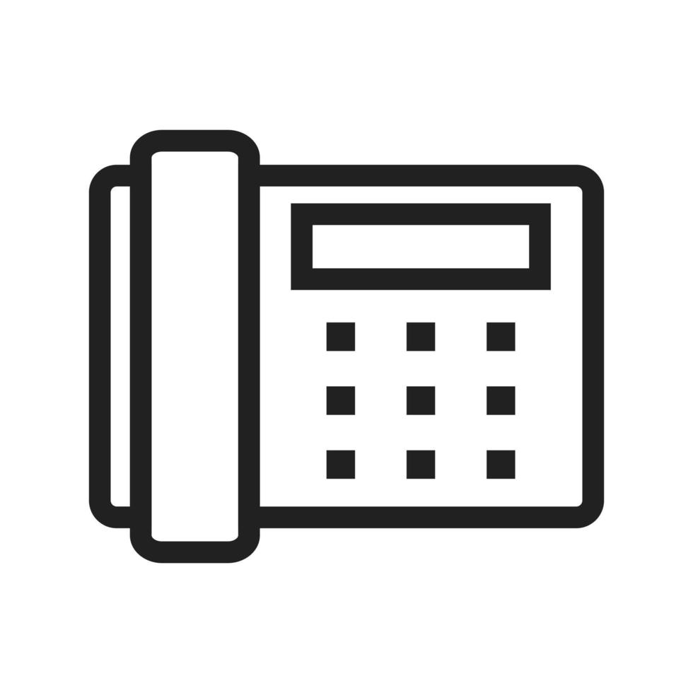 Telephone Set Line Icon vector