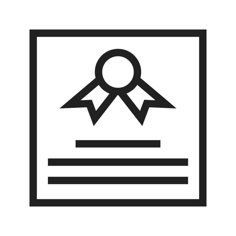 Certificate Line Icon vector