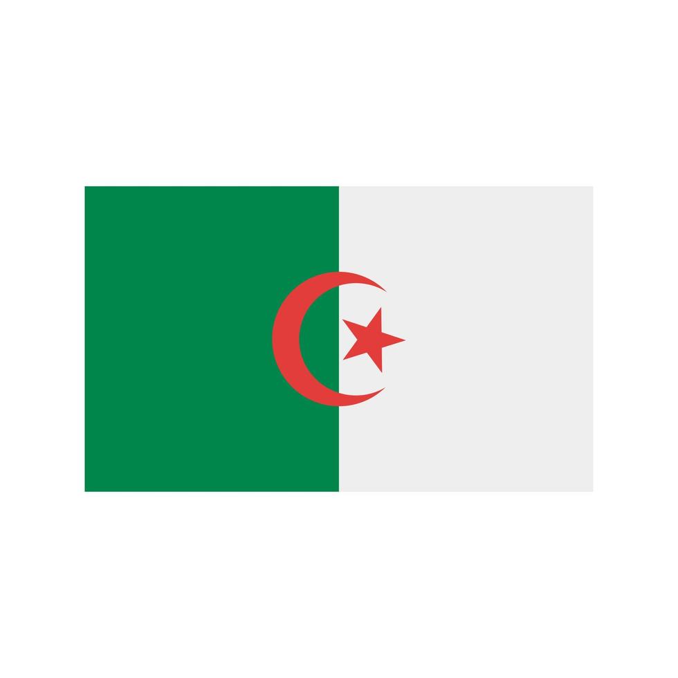 Algeria Flat Multicolor Icon vector