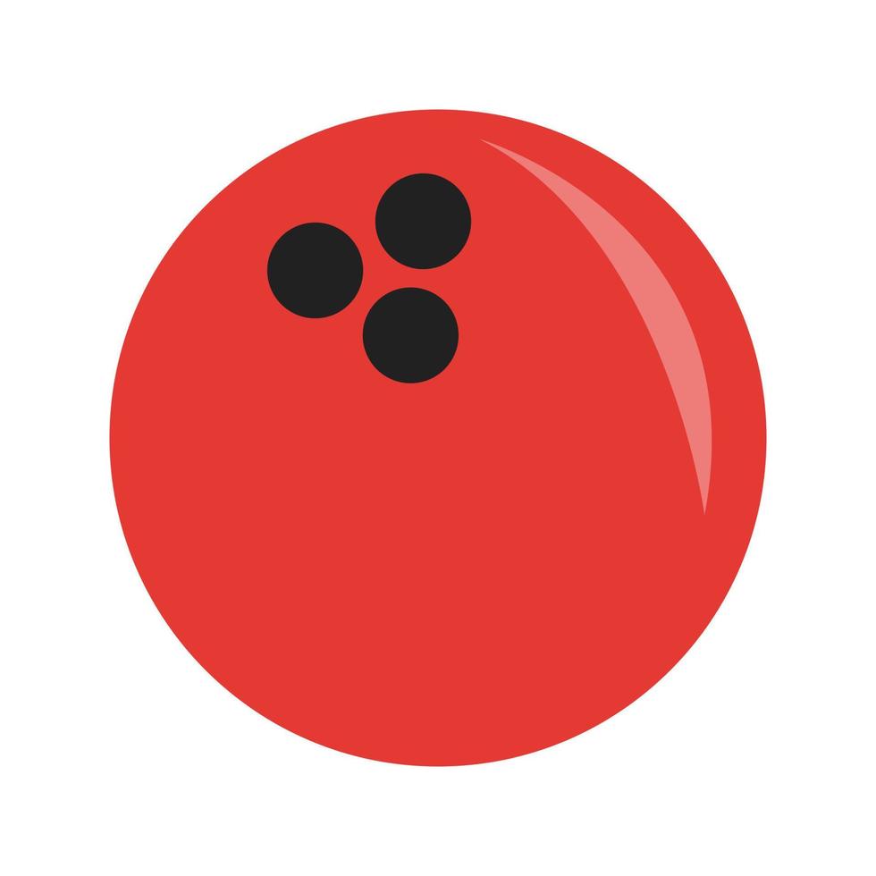Bowling Ball Flat Multicolor Icon vector
