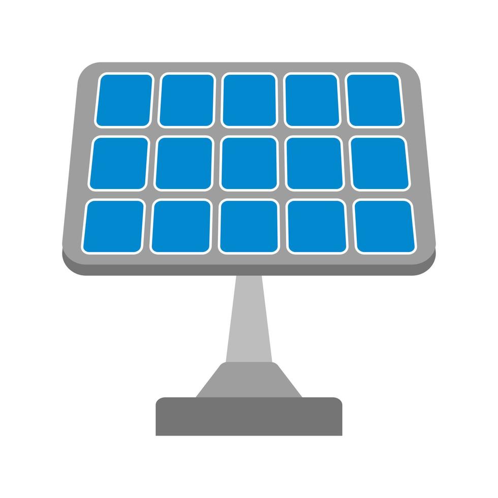 Solar Panel Flat Multicolor Icon vector