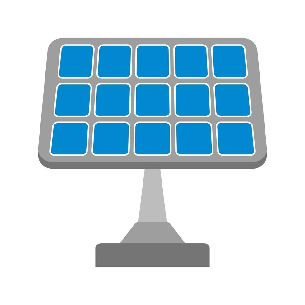 Solar Panel Flat Multicolor Icon vector