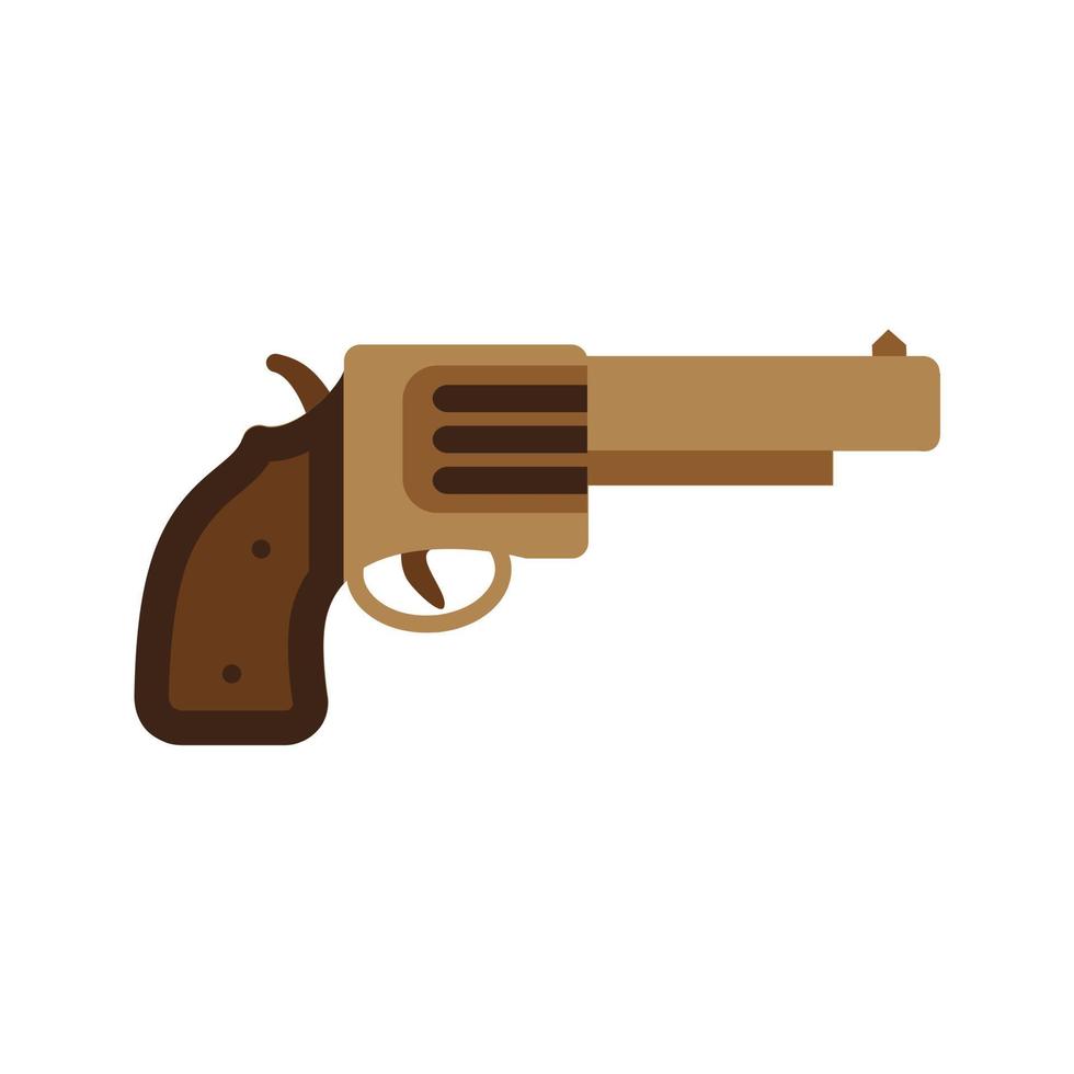 Revolver Flat Multicolor Icon vector