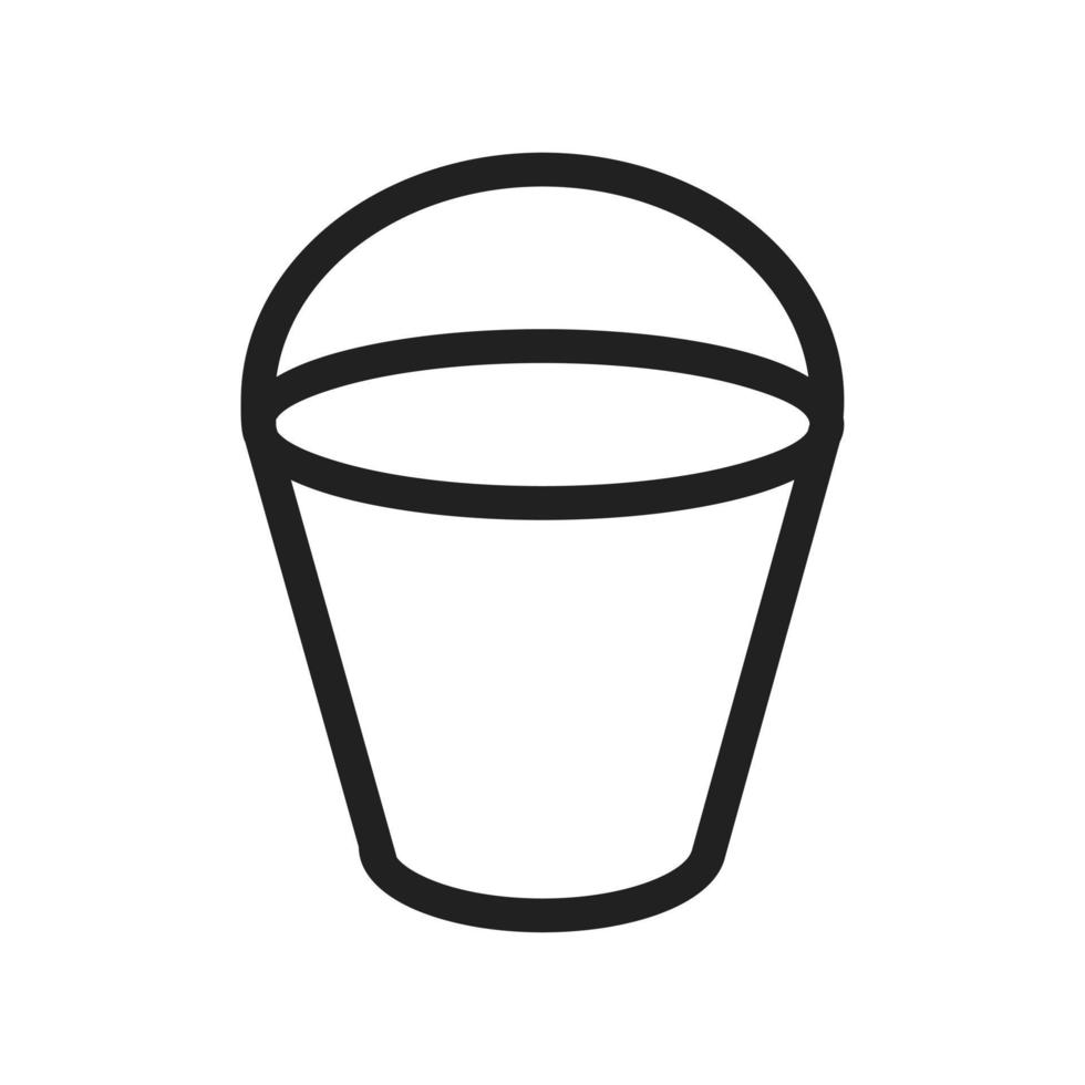 Sand bucket Line Icon vector