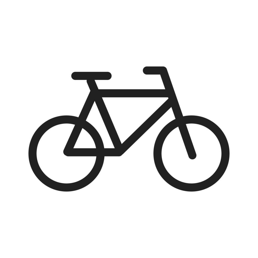icono de línea de bicicleta vector