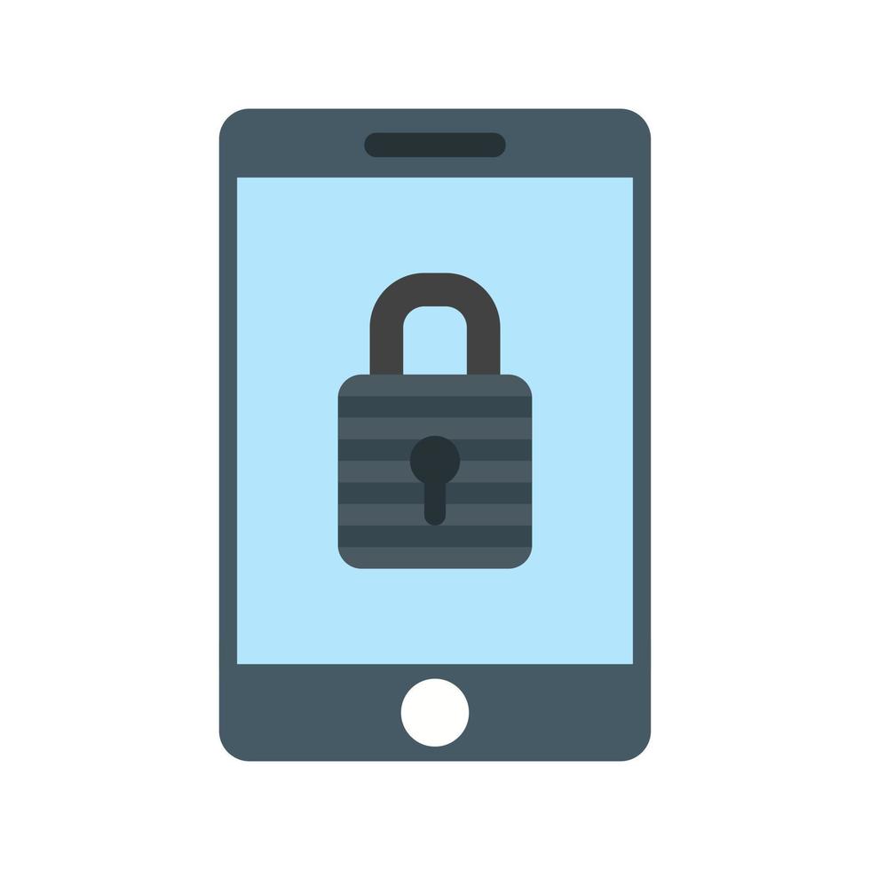 Secure Device Flat Multicolor Icon vector