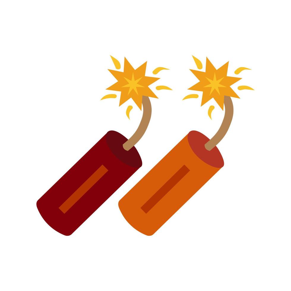 Dynamite Flat Multicolor Icon vector